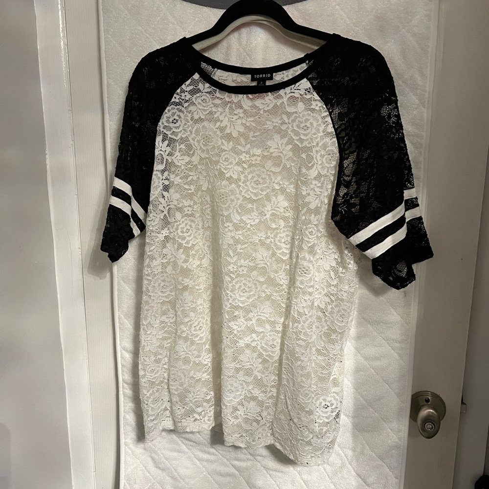 Torrid Lace Baseball Tee